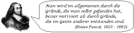 Bild mit Spruch von Blaise Pascal
